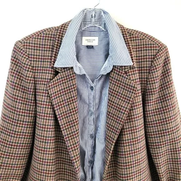 VTG Sag Harbor tweed wool blazer jacket - Picture 3 of 12